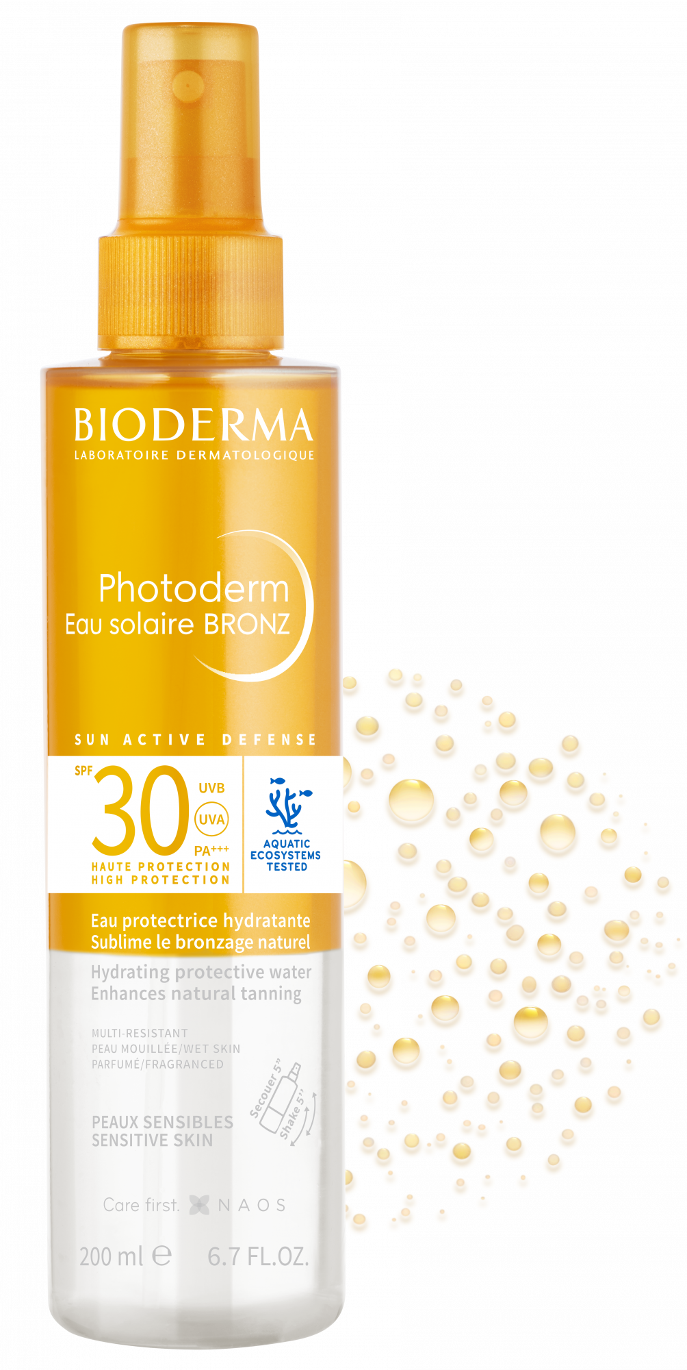 Spray Aqua Bifasica SPF30 - 200 Ml UVA/UVB Schutz, Leichte Textur