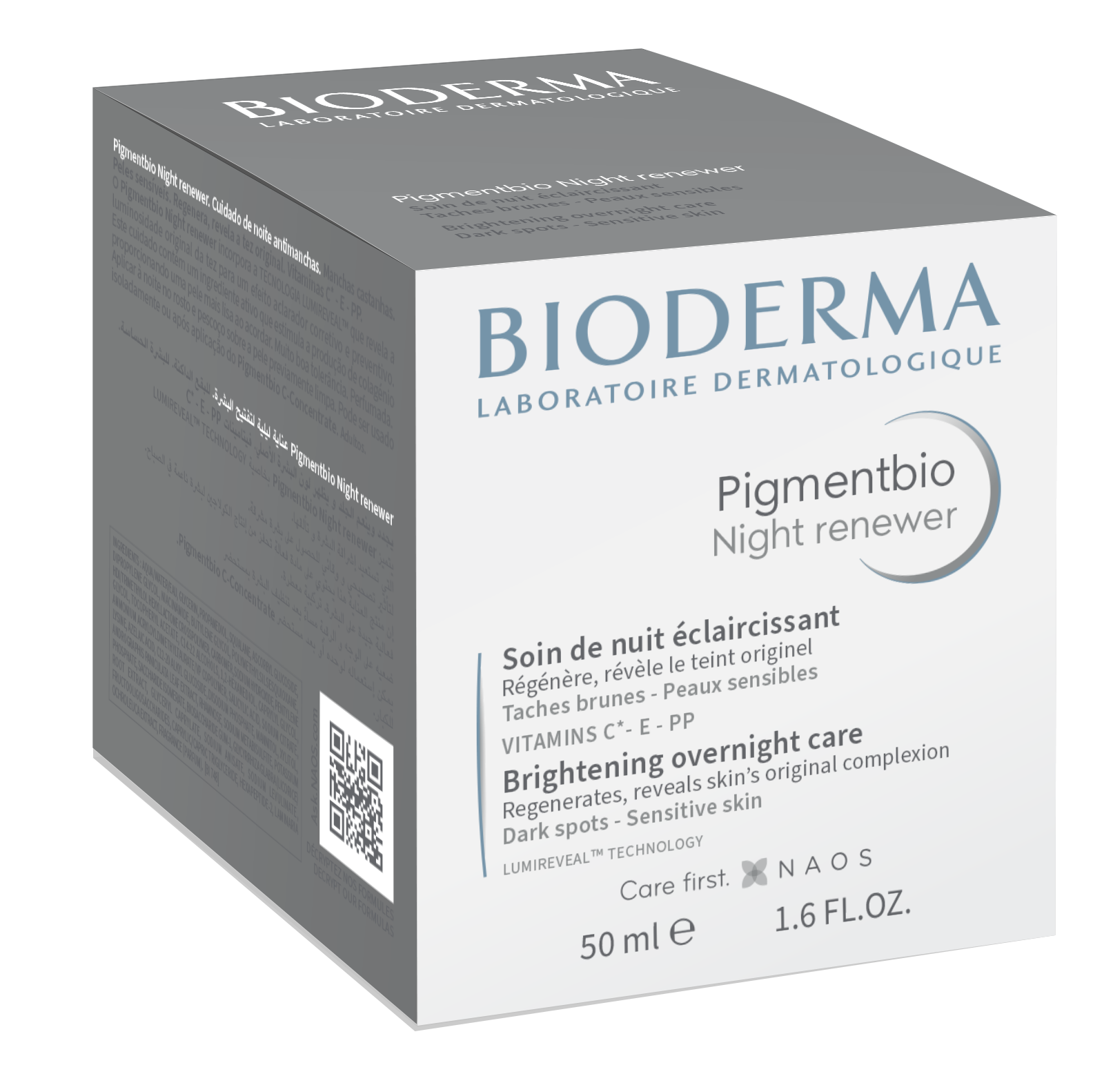 Bottle of Bioderma Pigmentbio Night Renewer 50ml, overnight dark spot corrector - thumbnail 2