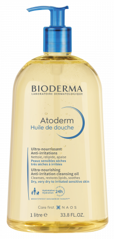 BIODERMA product photo, Atoderm huile de douche 1L, olio doccia  per pelle secca